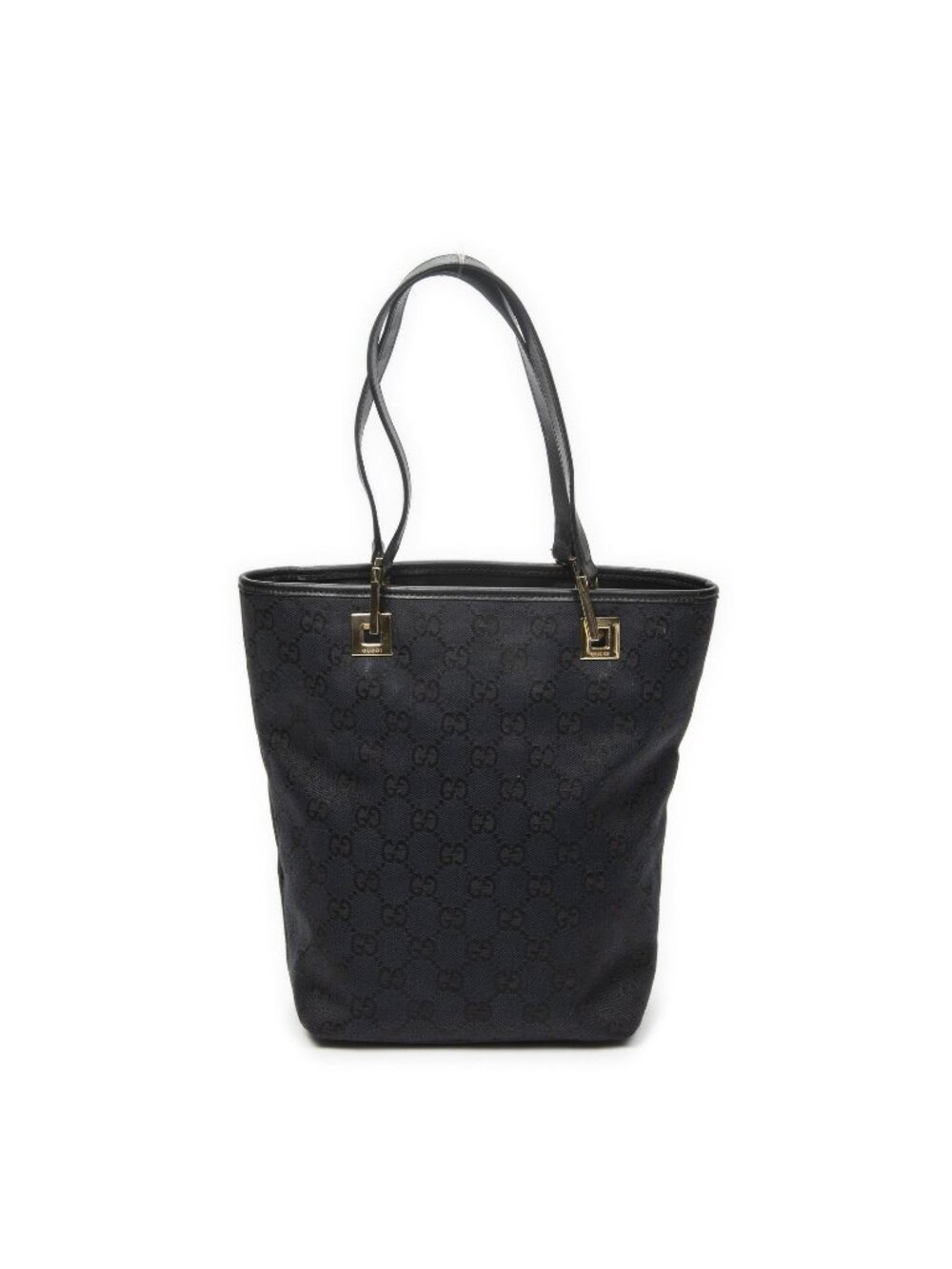 Gucci Small Bucket Tote Bag Black GG Canvas